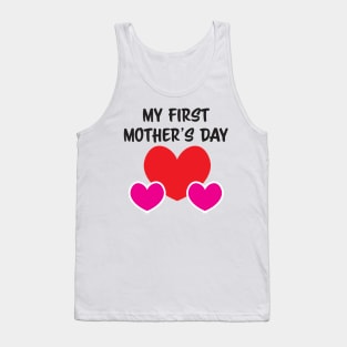 My First Mother's day mother of twin girls Tank Top